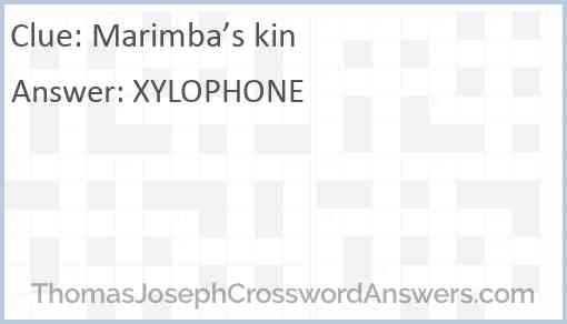 Marimba’s kin Answer