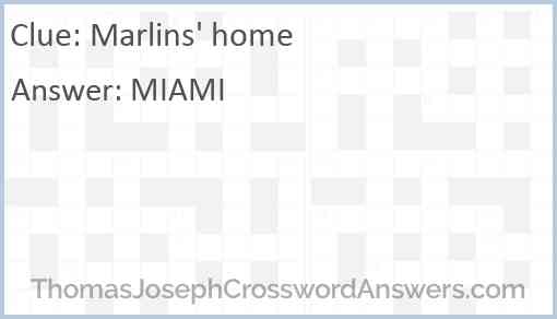 Marlin’s home Answer