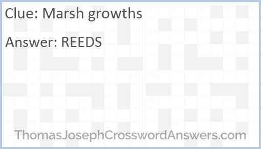 Marsh growths Answer