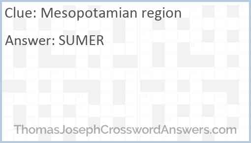 Mesopotamian region Answer