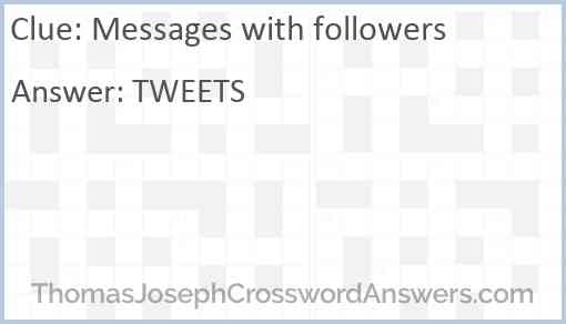 Messages with followers Answer