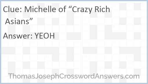 Michelle of “Crazy Rich Asians” Answer