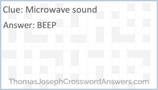 Microwave sound Answer