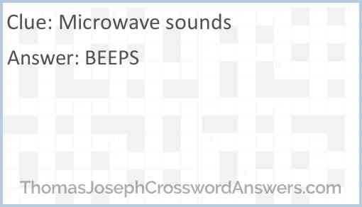Microwave sounds Answer