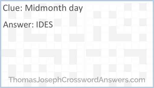 Midmonth day Answer