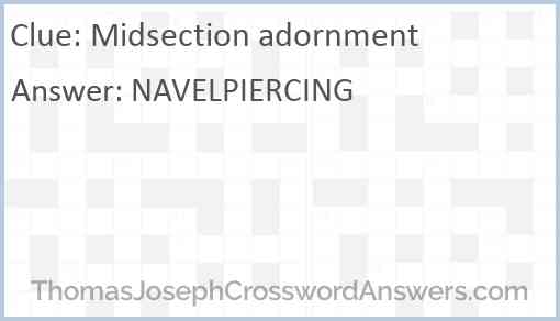 Midsection adornment Answer
