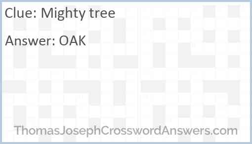 Mighty tree Answer