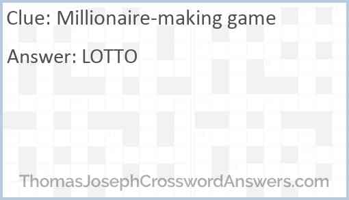 Millionaire-making game Answer