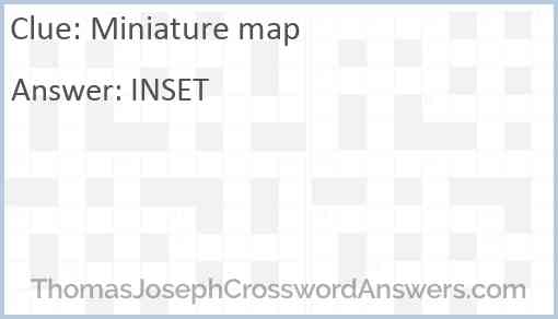 Miniature map Answer