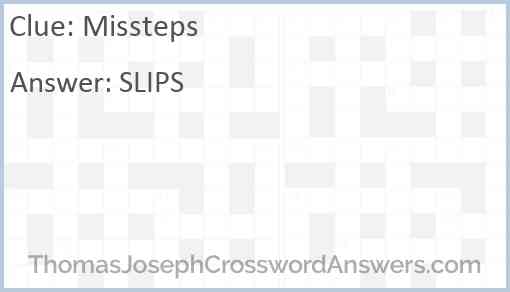 Missteps Answer