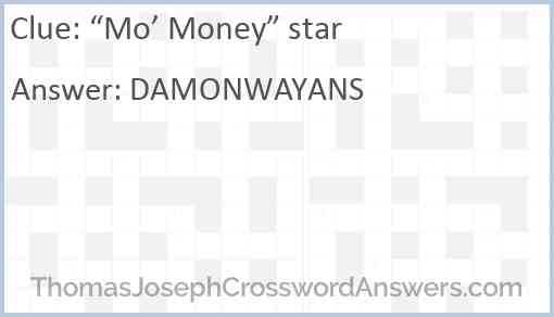 “Mo’ Money” star Answer