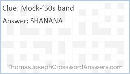 Mock-’50s band Answer