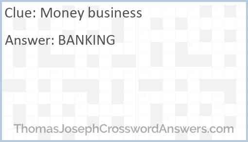 Money business Answer