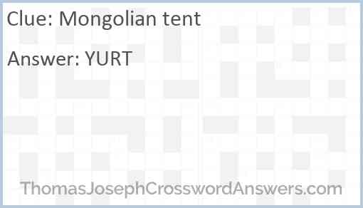 Mongolian tent Answer
