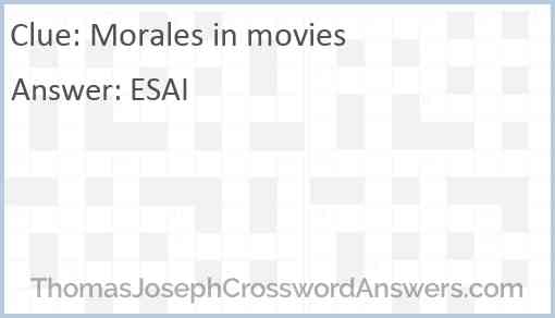 Morales in movies Answer
