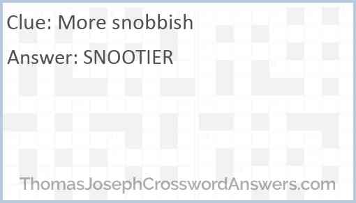 More snobbish Answer