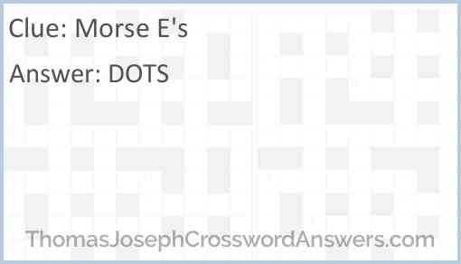 Morse E's Answer