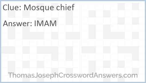 Mosque chief Answer