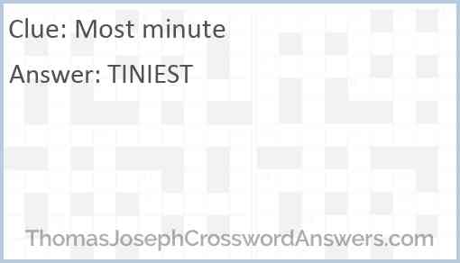 Most minute Answer