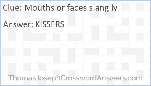 Mouths or faces slangily Answer
