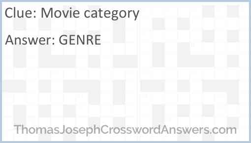 Movie category Answer