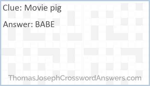 Movie pig Answer