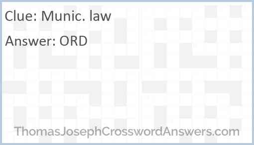 Munic. law Answer