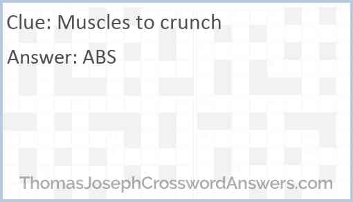 Muscles to crunch Answer