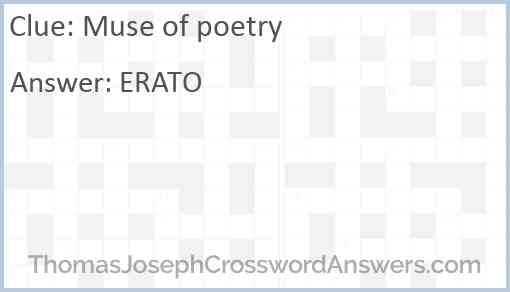 Muse of poetry Answer