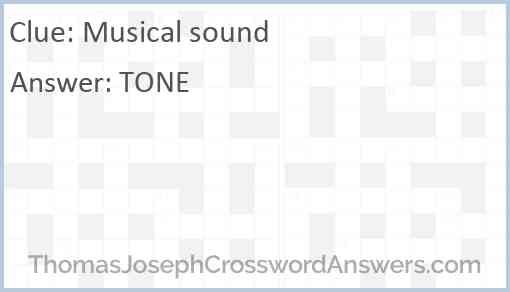 Musical sound Answer