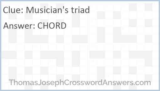 Musician's triad Answer