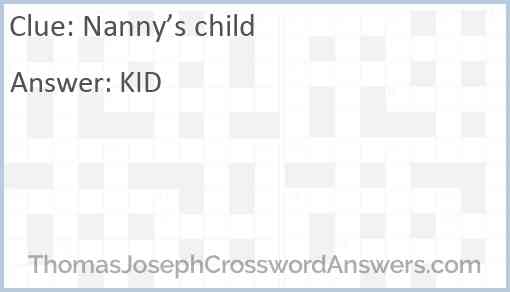 Nanny’s child Answer