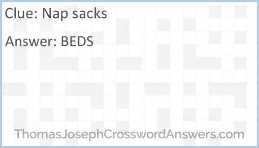 Nap sacks Answer