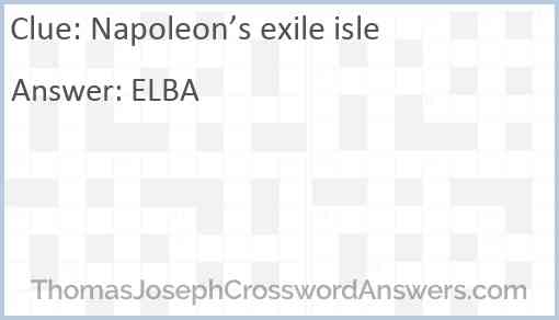 Napoleon’s exile isle Answer