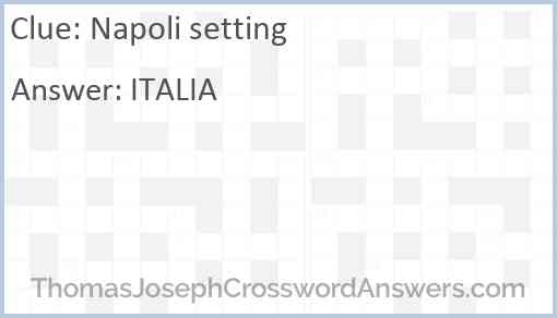 Napoli setting Answer