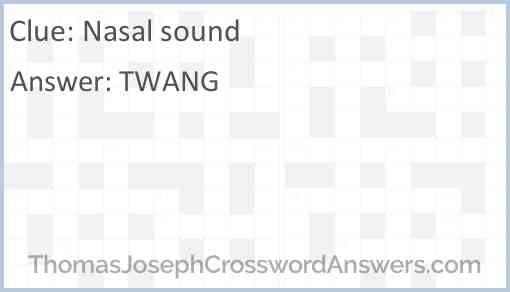 Nasal sound Answer