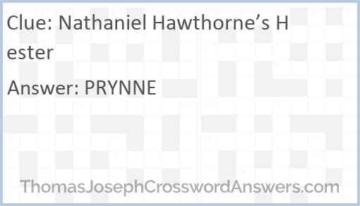 Nathaniel Hawthorne’s Hester Answer