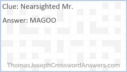 Nearsighted Mr. Answer
