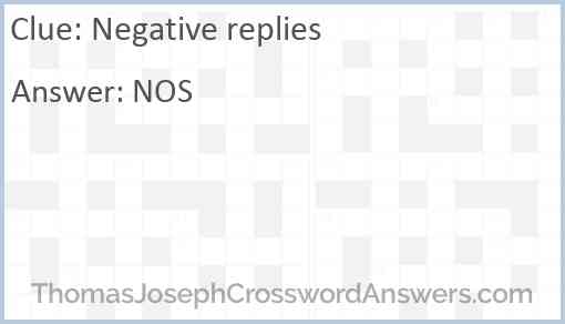 Negative replies Answer