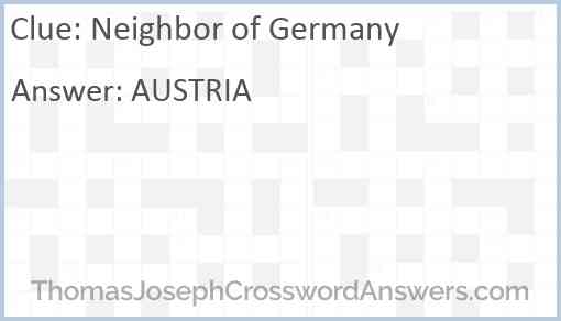 Neighbor of Germany Answer