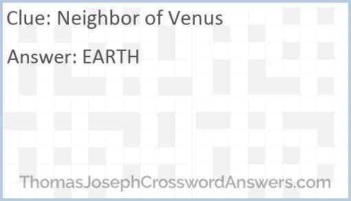 Neighbor of Venus Answer