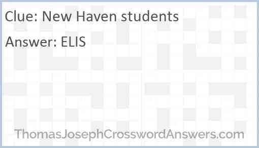New Haven students Answer