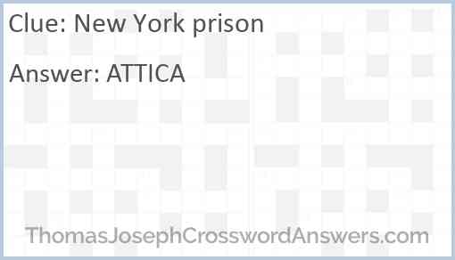 New York prison Answer