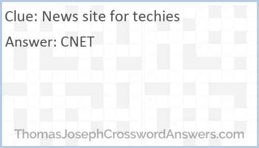 News site for techies Answer
