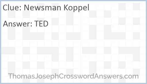 Newsman Koppel Answer