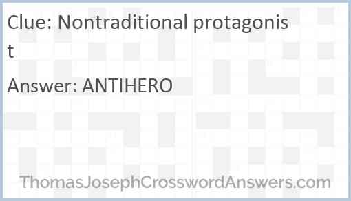 Nontraditional protagonist Answer