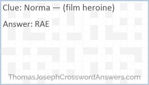 Norma — (film heroine) Answer
