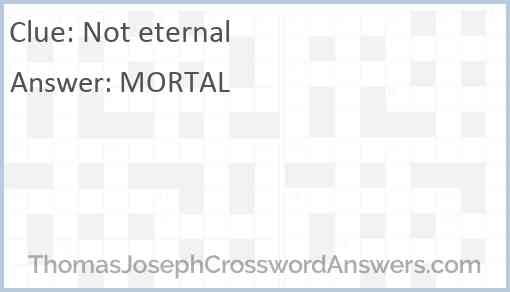 Not eternal Answer