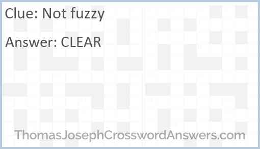 Not fuzzy Answer