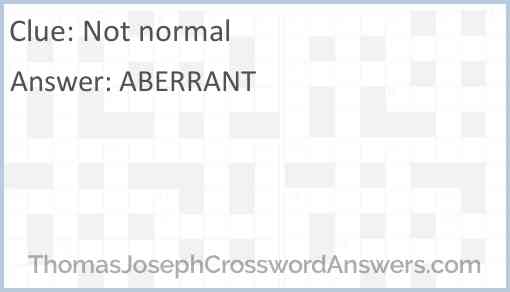 Not normal Answer